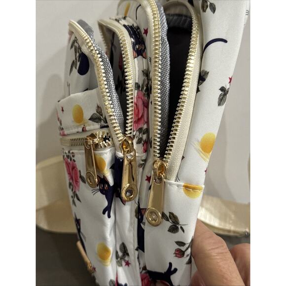 Sailor Moon Luna Floral Mini Backpack Single Strap Jingpin Creations NWT - Picture 5 of 10